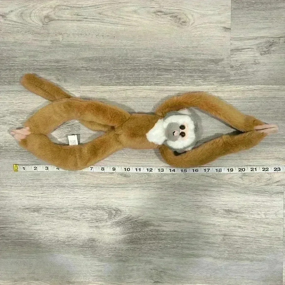 Vintage 1999 Wild Republic Plush Squirrel Monkey Hanging Hook Loop Hands Feet - Picture 4 of 7